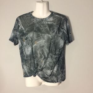 Dolls Kill GOOD JEANS PRINTED CROP TOP